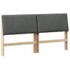 vidaXL Tête de lit rembourrée gris foncé 200 cm Pin massif