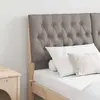 vidaXL Tête de lit capitonnée Taupe 140 cm Pin massif