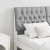 vidaXL Tête de lit capitonnée Gris clair 135 cm Pin massif