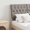 vidaXL Tête de lit capitonnée Taupe 120 cm Pin massif