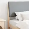 vidaXL Tête de lit capitonnée Gris clair 100 cm Pin massif