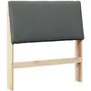 vidaXL Tête de lit capitonnée Gris foncé 90 cm Pin massif