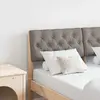 vidaXL Tête de lit capitonnée Taupe 120 cm Pin massif
