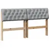 vidaXL Tête de lit capitonnée Gris clair 135 cm Pin massif