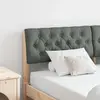 vidaXL Tête de lit capitonnée Gris foncé 135 cm Pin massif