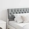 vidaXL Tête de lit capitonnée Gris clair 180 cm Pin massif