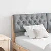 vidaXL Tête de lit capitonnée Gris clair 160 cm Pin massif
