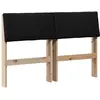 vidaXL Tête de lit capitonnée Noir 120 cm Pin massif