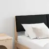 vidaXL Tête de lit capitonnée Noir 150 cm Pin massif