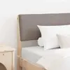 vidaXL Tête de lit capitonnée Taupe 90 cm Pin massif