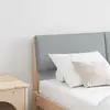 vidaXL Tête de lit capitonnée Gris clair 150 cm Pin massif