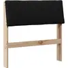 vidaXL Tête de lit capitonnée Noir 80 cm Pin massif