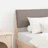 vidaXL Tête de lit capitonnée Taupe 80 cm Pin massif
