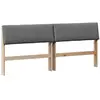 vidaXL Tête de lit capitonnée Gris foncé 180 cm Pin massif