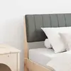 vidaXL Tête de lit capitonnée Gris foncé 75 cm Pin massif