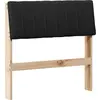 vidaXL Tête de lit capitonnée Noir 75 cm Pin massif