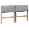 vidaXL Tête de lit capitonnée Gris clair 135 cm Pin massif