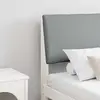 vidaXL Tête de lit capitonnée Gris clair 200 cm Pin massif