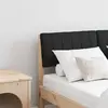 vidaXL Tête de lit capitonnée Noir 120 cm Pin massif