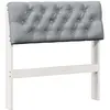 vidaXL Tête de lit capitonnée Gris clair 75 cm Pin massif