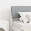 vidaXL Tête de lit capitonnée Gris clair 90 cm Pin massif