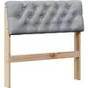 vidaXL Tête de lit capitonnée Gris clair 75 cm Pin massif