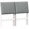 vidaXL Tête de lit rembourrée gris clair 120 cm Pin massif