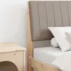 vidaXL Tête de lit rembourrée Taupe 100 cm Pin massif