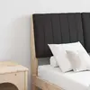 vidaXL Tête de lit rembourrée noire 120 cm Pin massif