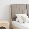vidaXL Tête de lit rembourrée taupe 120 cm Pin massif