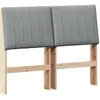vidaXL Tête de lit rembourrée gris clair 120 cm Pin massif