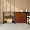 vidaXL Ensemble de rangement cuisine 2 pcs Rouillé 150 x 50 x 92 cm