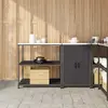 vidaXL Ensemble de rangement cuisine 2 pcs Noir 150 x 50 x 92 cm