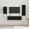 vidaXL Ensemble de Meuble TV 4 pcs Chêne Noir 30,5 x 30 x 90 cm