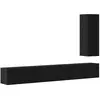 vidaXL Ensemble meuble TV 4 pcs Chêne Noir 30,5 x 30 x 90 cm