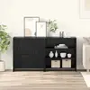vidaXL Buffet 2 pcs Chêne noir 70 x 41 x 75 cm Bois d'ingénierie