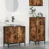 vidaXL Ensemble de mobilier de salle de bain 2 pcs Chêne fumé