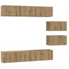 vidaXL Ensemble de meubles TV mural 6 pcs Artisan-Chêne Bois composite
