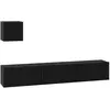 vidaXL Ensemble de Meuble TV Autre 4 pcs Chêne Noir 60 x 30 x 30 cm