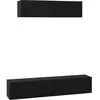 vidaXL Meuble TV mural Autre 4 pcs Chêne noir Petite 80 x 30 x 30.5 cm