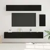 vidaXL Ensemble meuble TV 6 pcs Chêne Noir 100 x 30 x 30 cm