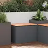 vidaXL Banc de jardin Anthracite 60 x 40 x 43 cm Acier