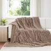 vidaXL Couvertures à jeter 6 pcs Camel 270 x 240 cm Toison