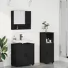 vidaXL Ensemble de mobilier de salle de bain Montage mural 3 pcs Noir