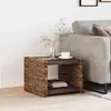 vidaXL Table d'appoint nature 44,5 x 45 x 45 cm Bois d'acajou massif