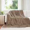 vidaXL vidaXL Jeté Camel 240 x 220 cm Toison