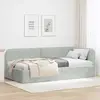 vidaXL Cadre de lit d'angle Gris clair 100 x 200 cm Velours
