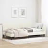 vidaXL Cadre de lit d'angle Crème 100 x 200 cm Velours