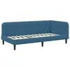vidaXL Cadre de lit d'angle avec tête de lit Bleu 100 x 200 cm Velours