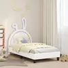 vidaXL Cadre de lit pour enfants avec tête de lit Blanc 80 x 160 cm PU